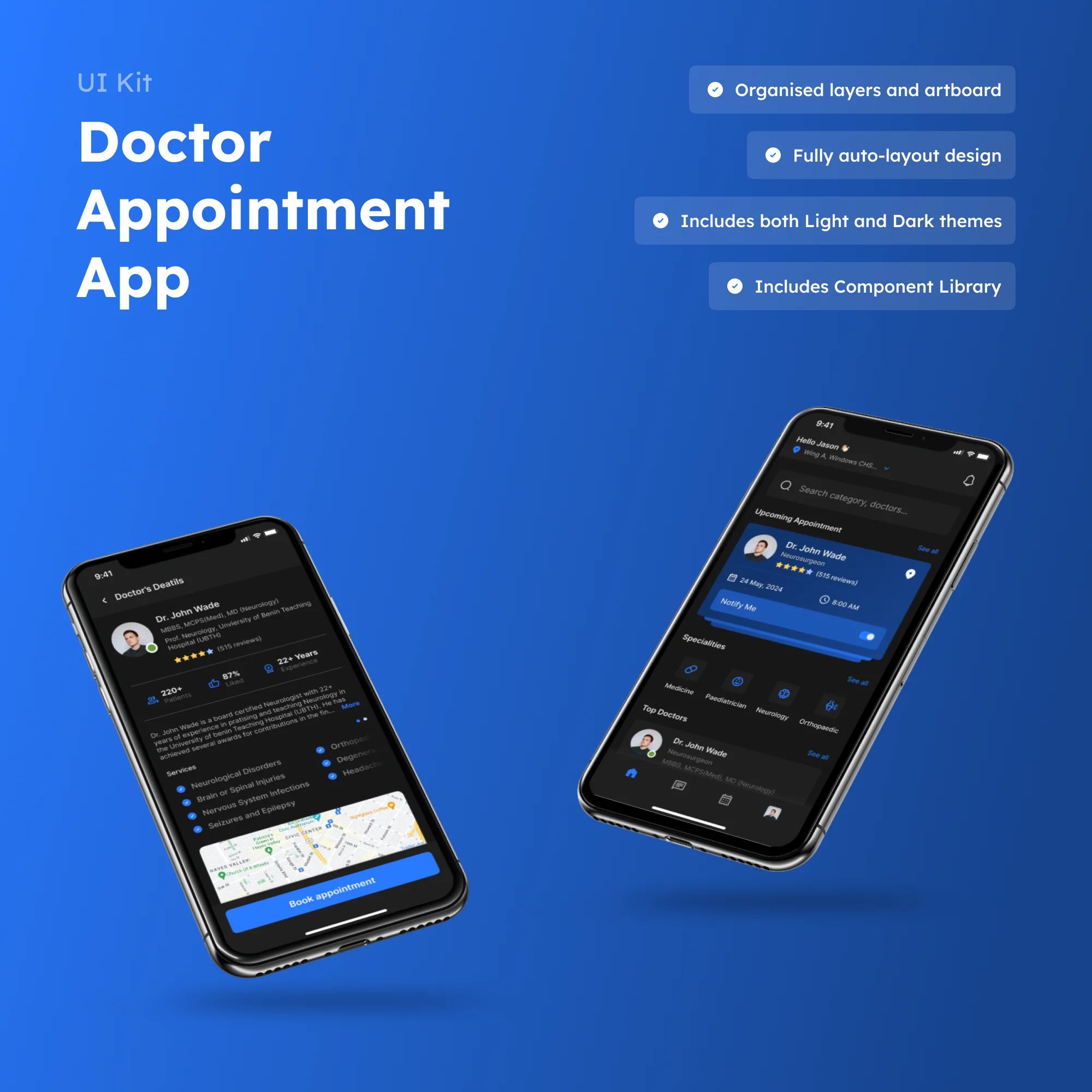 Doctor's app - Figma UI Kit for Healthcare Service