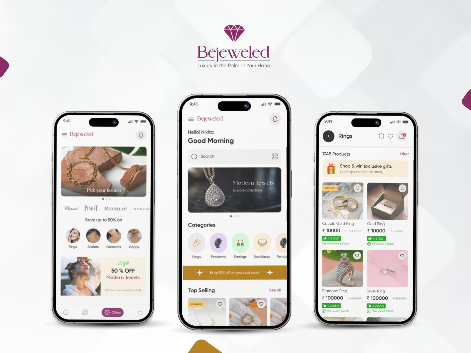 Bejeweled - Figma UI Kit for Jewellery App